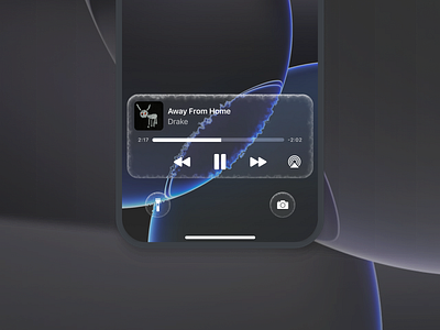 Glass Morphism iPhone Music Player | 2/5 Daily Design. ui