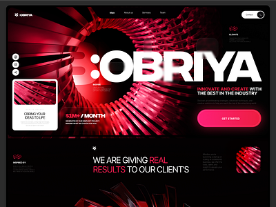 Obriya agency website agency business creative creativedesign studio ui uidesign webdesign website