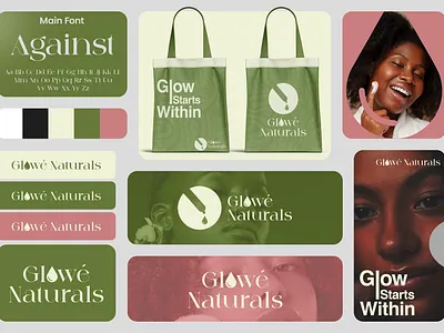 Brand Identity(Glowé Natural) beautybranding brandidentity branding cosmetics graphic design minimalist design mockup naturalglow naturalskincare packagedesign skincare skincarebrand skinglow socialmediadesign visualidentity