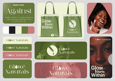 Brand Identity(Glowé Natural) beautybranding brandidentity branding cosmetics graphic design minimalist design mockup naturalglow naturalskincare packagedesign skincare skincarebrand skinglow socialmediadesign visualidentity