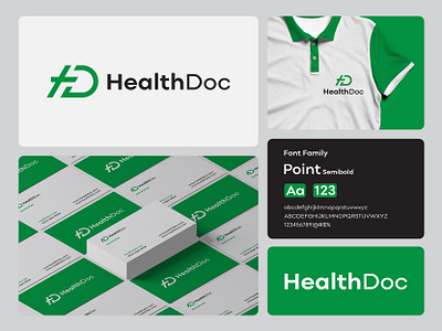 HealthDoc Logo & Brand Identity Design. brand identity branding cliniclogo hdlogo healthcarelogo logo design medicalbranding medicallogo visualidentity