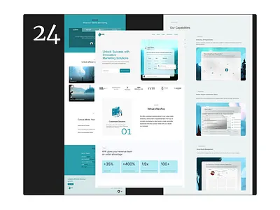 B2B marketing agency design website concept