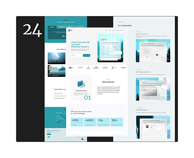 B2B marketing agency design website concept