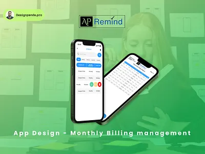 Ap Remind - App for keeping record for monthly billings android ap reminder app branding clean clear figma graphic design illustration ios mobile monthly billing notifications pdf print prototype reminder ui user