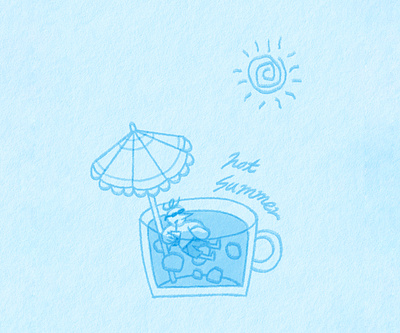 Hot Summer is coming art artwork beach cup design handwriting handwritten hotsummer ice icedwater illust illustration ipad parasol photoshop poster summer sunglasses tweetyheather umbrella