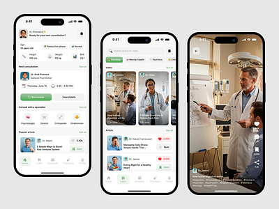 Healo - Consultation App consultation doctor doctorconsultation education health healthapp healthcaredesign healthtech medicalapp mobile mobileappui mobilehealthcare pharmacyapp telemedicine uiuxdesign