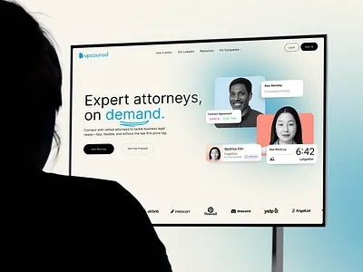 ⚖️ UpCounsel – Redesigning the Future of Legal Services attorneys brand branding creative website design figma freelance home page landing page lawyers legal marketplace mordern platform saas ui ui ux ux web website