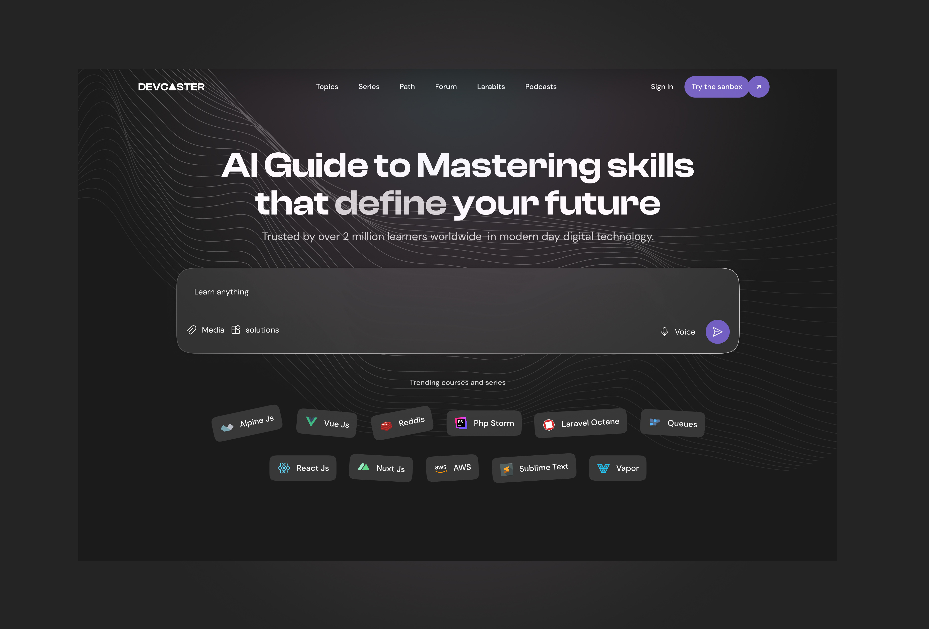 DevCaster - AI Edtech Platform with LMS ai design edtech figma landing page ui ux