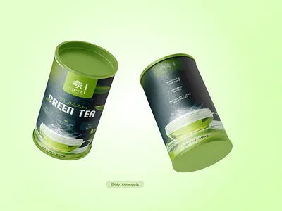 Turah Green Tea Can Design brand designer branding can design green tea green tea packaging herbs packaging label design label designer package design packaging. product design product designer uiux uiuxdesigner