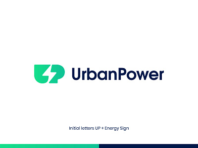 UrbanPower - Logo Design branding business concept design electricity energy flat illustration letter p letter u light logo logo design logo designer minimal power startup symbol ui urban