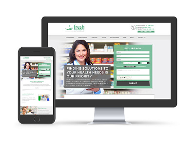 Fresh Therapeutics Homepage Design ui web design