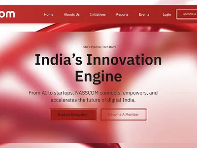 NASSCOM Website Redesign – A Next-Gen Digital Experience digital digitaltransformation dna futureistic homepage interactiondesign landing page minimaldesign tech lifestyle techcommunity technologydesign ui ux research visual storytelling web design website websiteredesign