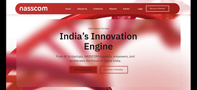 NASSCOM Website Redesign – A Next-Gen Digital Experience digital digitaltransformation dna futureistic homepage interactiondesign landing page minimaldesign tech lifestyle techcommunity technologydesign ui ux research visual storytelling web design website websiteredesign