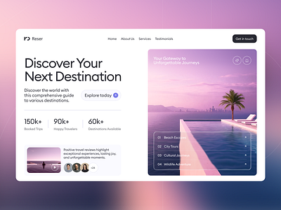 Booking Website Design apartment booking platform design homepage hotel hotel app landing online hotel booking room booking startup tour travel agency ui ux web design webdesign