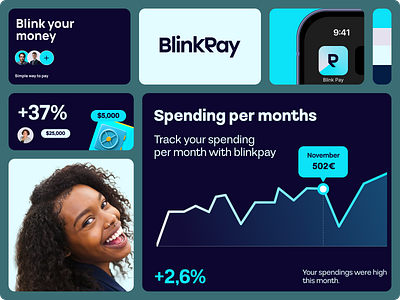 Blinkpay Fintech - Branding branding graphic design logo