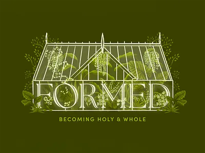 Spiritual Formation Sermon Series Art bible bible study branding church design floral graphic design greenhouse illustration logo plants