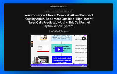 High Ticket B2B VSL Funnel (GoHighLevel Design + Automations) agency landing page b2b vsl b2c vsl call funnel coach consultant conversion rate optimization conversionpages.io cro ghl funnel design gohighlevel gohighlevel funnel design gohighlevel funnel template gohighlevel landing page high ticket landing page high ticket offer landing page infoproduct vsl sales call funnel vsl funnel