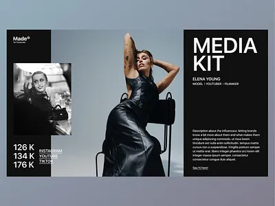 Media Kit Design branding design desktop figma graphic design ui ui design webdesign