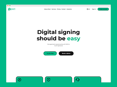 ePact: corporate digital signatures branding copenhagen corporate denmark design flat marketing minimalist motion design motion graphics startup ui