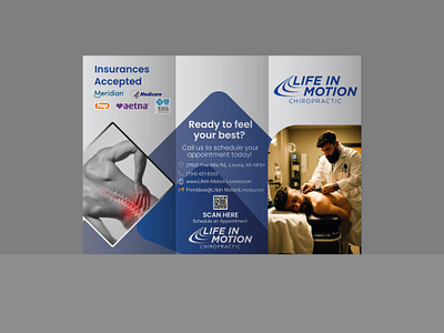 🧠 Life in Motion – Chiropractic Brochure Design brochure design flyer medical design trifold