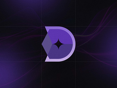 "D — Futuristic AI Logo Mark for a Next-Gen Brand" ai logo aibrand branding d letter logo digitaldesign dlogo futuristiclogo lettermark logo logomark minimaldesign monogram techlogo
