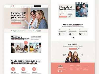 Remotely HR Website Design branding concept design e commerce figma graphic design hr hr on call hr services hr solutions illustration landing page landing page design recruitment recruitment agency recruitment hiring remotely service website design