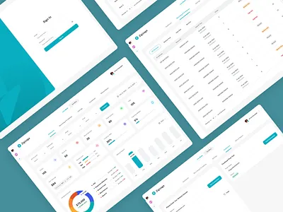 Zigizaga Security Dashboard chart dashboard design green table tosca ui ux web web app web design