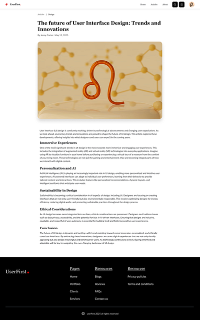 Daily UI 035 - Blog Post app blog blog design daily 100 challenge daily ui daily ui 035 design figma post ui ux web design website