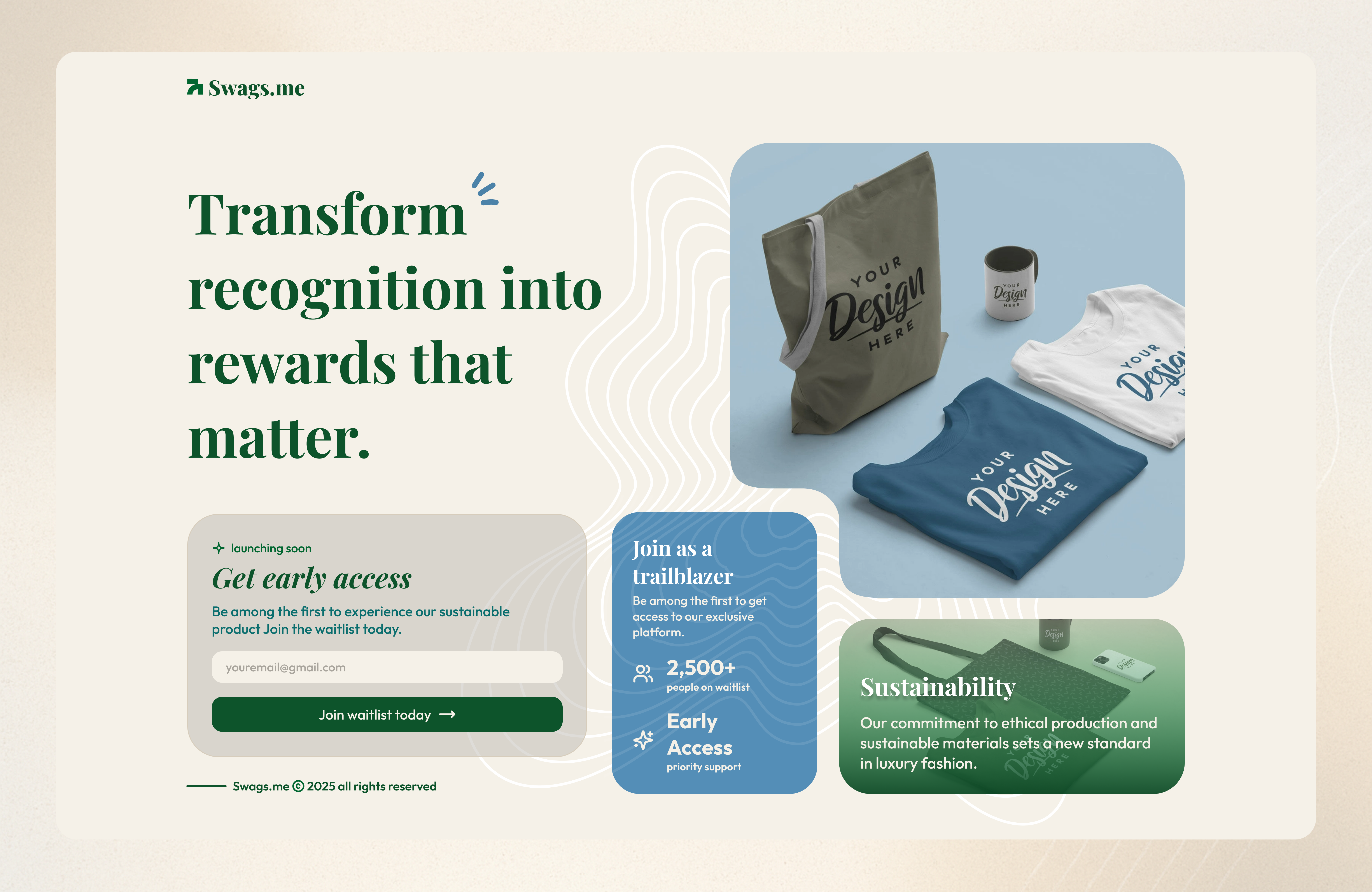 A Modern Bento Grid-Inspired “Launching Soon” Screen bento branding comming soon get early access join the waitlist landing page product product launch wireframing