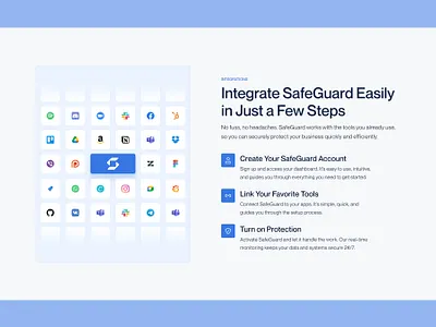 SaaS Integrations Section Concept design figma saas section ui ux web design