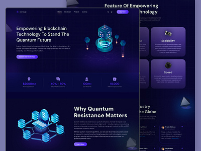 Blockchain Technology Website. blockchain blockchain illustration blockchain lnading page blockchain technology blockchain ui crypto crypto wallet cryptocurrency cryptocurrency website ethereum icon landing page marketplace nft nft landing page tech web design web3 design