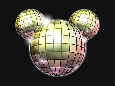 Disco Ball Emoji dancing with the stars disco ball disney emoji design entertainment advertising icon design icon designer illustrator mickey and friends mickey mouse twitter emoji ui design vector art vector illustration walt disney