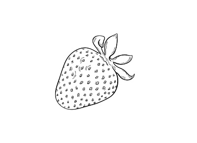 Strawberry doodle line drawing doodleart fruit illustration line art line art illustration line drawing minimalist minimalist art strawberry vector art