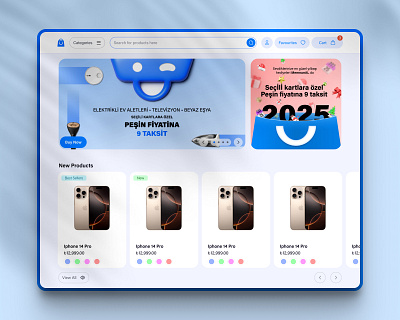Memnunal UI – 01/03 E-commerce Landing Page carddesign ecommerceui figma landingpage onlinestore shopui ui uidesign ux uxdesign webdesign