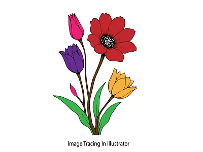 Image Tracing in Adobe Illustrator adobe illustration adobe photoshop beauty flowers graphic design illustrations image tracing motion graphics poster design