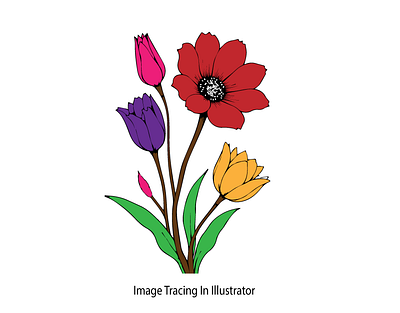 Image Tracing in Adobe Illustrator adobe illustration adobe photoshop beauty flowers graphic design illustrations image tracing motion graphics poster design