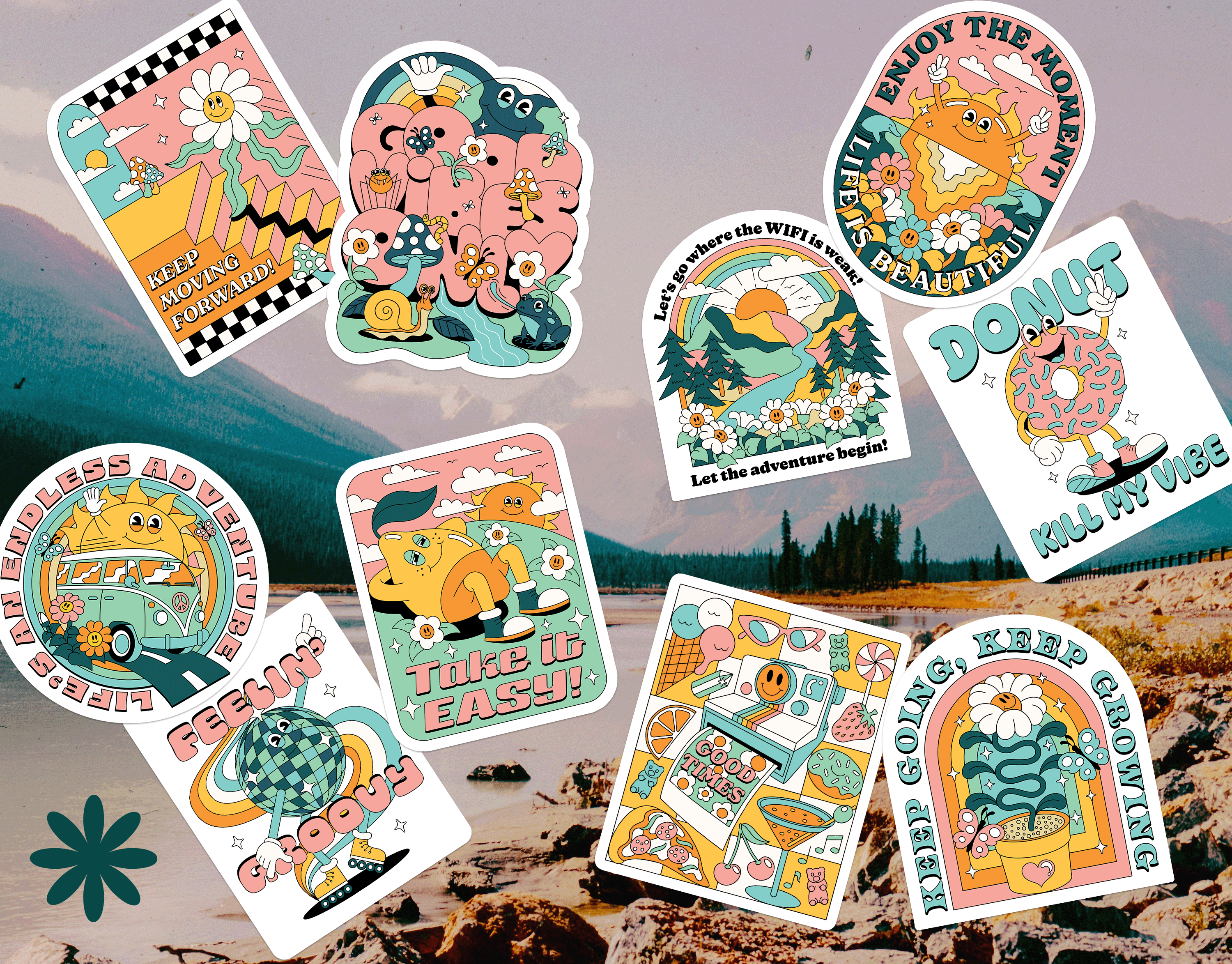 Example of Illustration, Bold, Retro Vector Designs