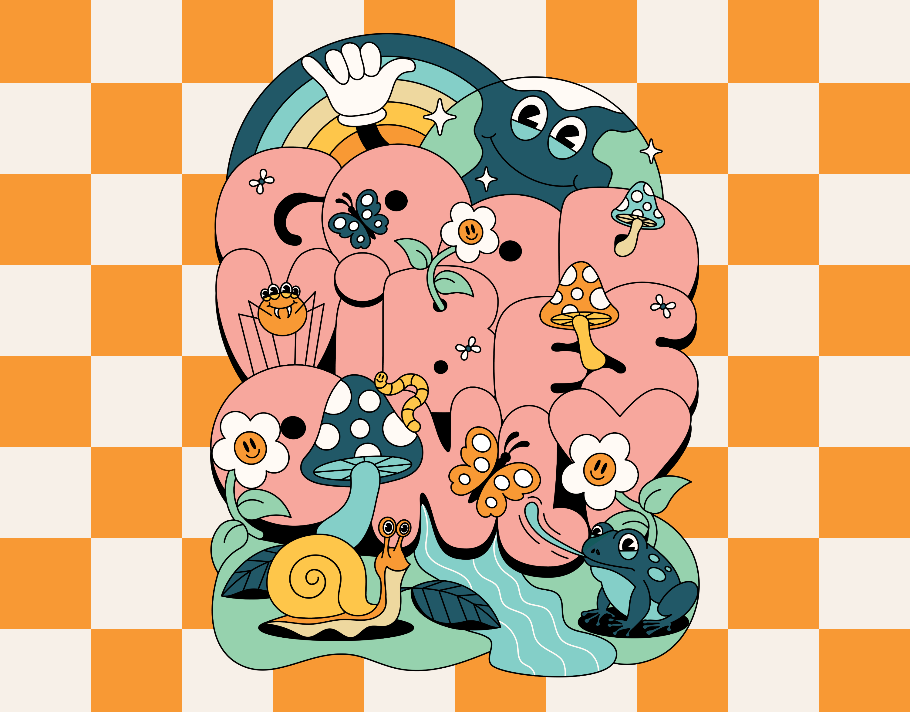 Example of Illustration, Bold, Retro Vector Designs