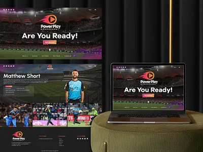 Sports Landing Page Design | Athlete Management Website UI cricket custom website figma landing design sports website ui website website design website ui website ui design