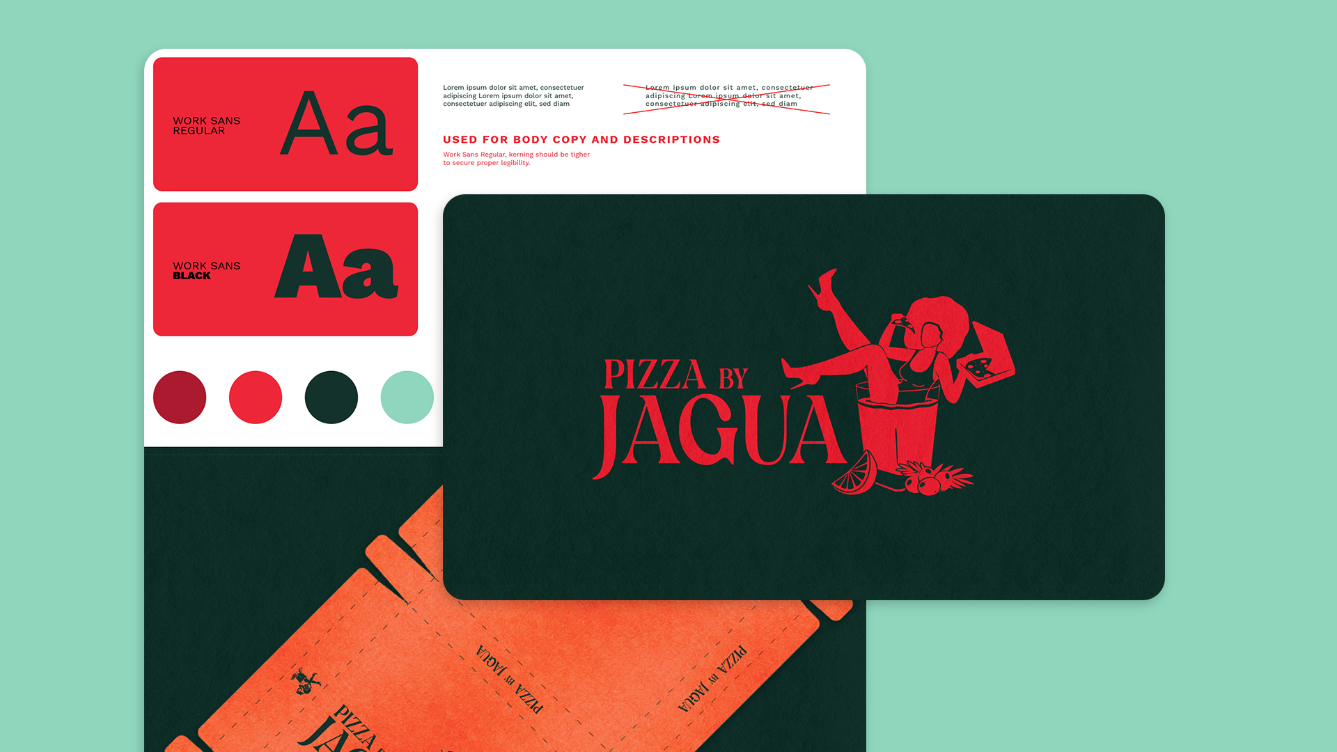 Pizza By Jagua Branding brandguidelines branding graphic design icon logo pizzaria restaurant wordmarque