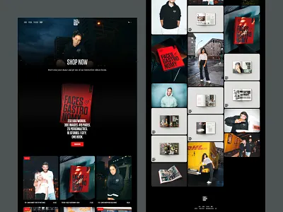 Faces of Gastronomy - Store berlin style book store culinary dark dark red website faces of gastronomy grid media minimal online shop photography restourant website shop page typography ui ui design web design