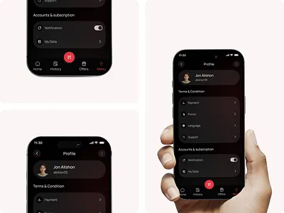 Profile Page: Mobile app design clean ios iphone minimalist mobile mobile ui profile profile page redesign setting ui user ux