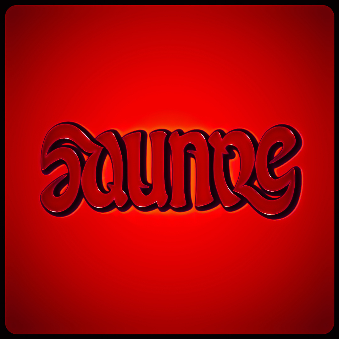 Red Square Ambigram ambigram design graphic design lettering logo vector