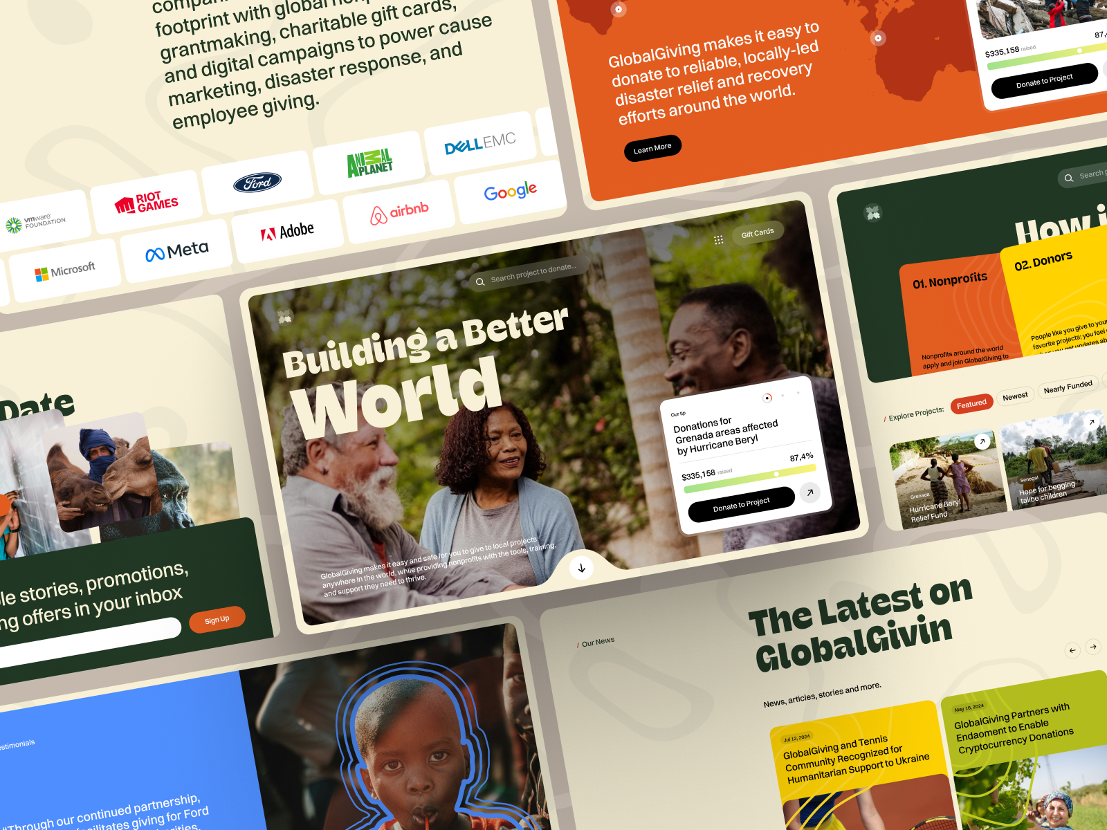 Example of GlobalGiving – Redesign