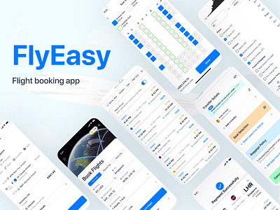 FlyEasy - Flight Booking App app app case study app design app ui app ui ux app ux apps design apps ui booking app branding case study flight app flight booking app graphic design ios app material app motion graphics ui ui design ux design