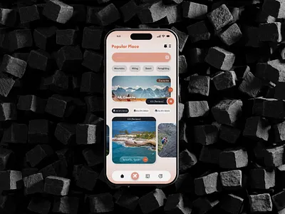 Mobile travel app-Popular place branding flight booking flight ticket page graphic design mobile interface design popuilar place riding ticket travel app travelling uiux user interface user research website