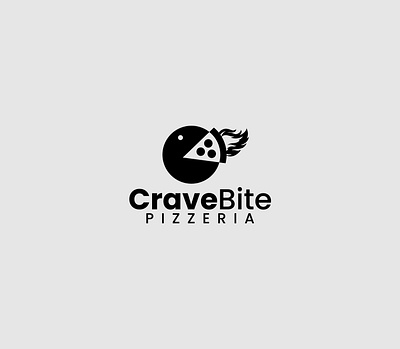CraveBite Pizeria (Logo Design) branding business logo company logo design eat food graphic design logo logo design minimalist logo modern logo pazeria piza logo pizza vector