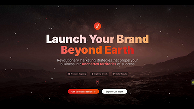 Mars - Marketing Agency Hero Section branding hero secion marketing agency mars ui uiux web design web developer website development