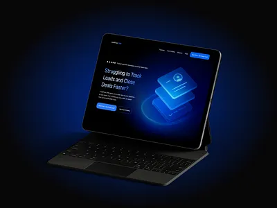 LeadFlow CRM (CRM / Sales Platform Hero) - Landing Design clean design conversion focused layout crm design landing page lead gen hero saas conversion layout sales platform sales platform ui ui ui design web design website design
