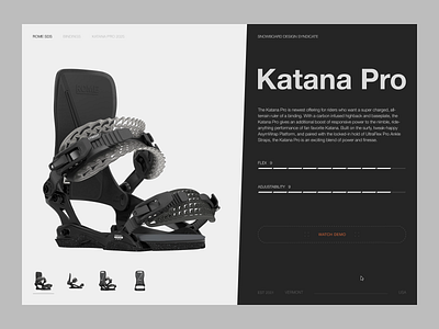 Product Details for Snowboard Bindings Concept Design advanced layout art direction bindings branding clean concept custom cta freelance grid international typographic style layout modular grid product details rome sds snowboarding sport swiss design typography ui ux